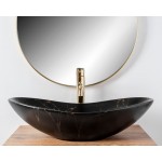 Накладной умывальник Rea Royal Black Marble Matt Накладной умывальник Rea Royal Black Marble Matt